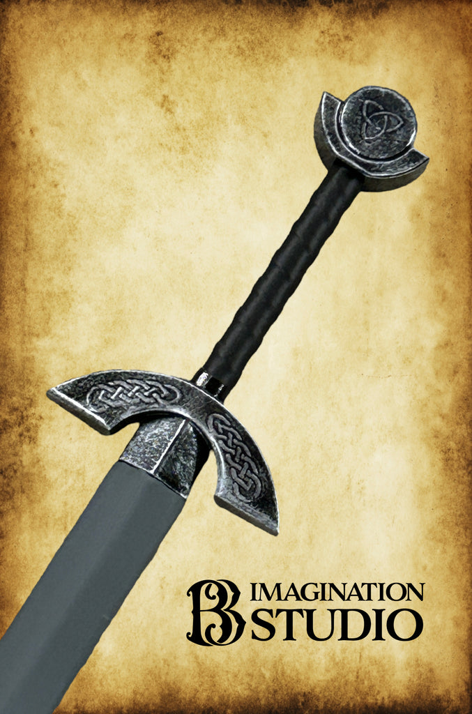 Celt Elite LARP Sword SILVER RFB - 46in - Wandering Wizard Trading Company