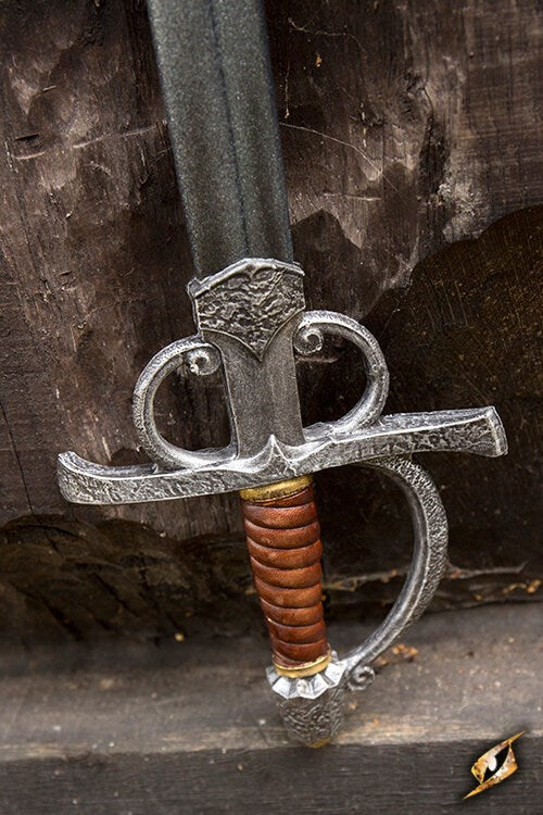 Medieval Knight LARP Long Rapier Sword - 40in - Wandering Wizard Trading Company