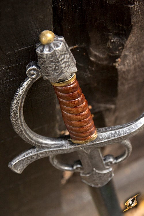 Medieval Knight LARP Long Rapier Sword - 40in - Wandering Wizard Trading Company
