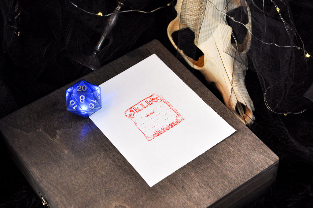 RPG Stamp: Vintage - R.I.P. - Wandering Wizard Trading Company