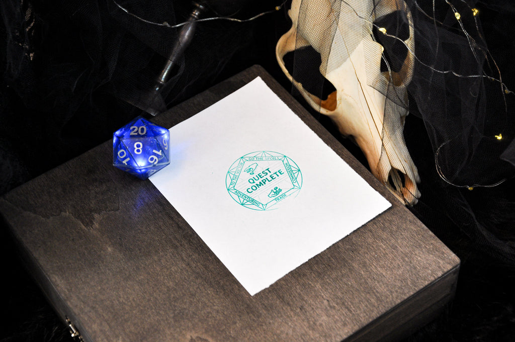 RPG Stamp: Official - Quest Complete - Wandering Wizard Trading Company