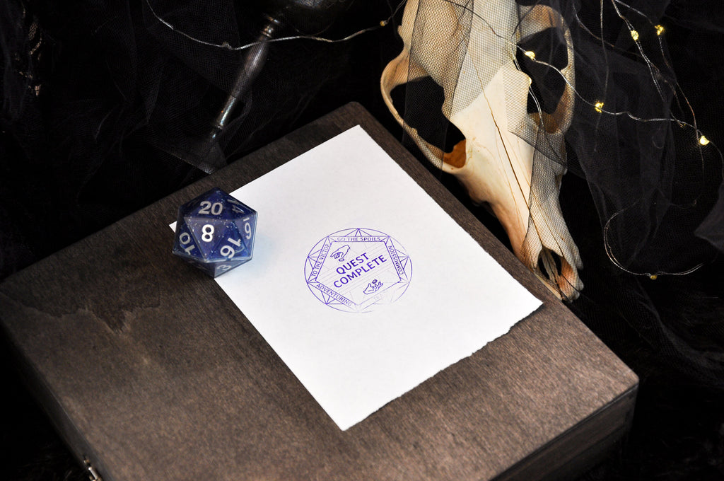RPG Stamp: Official - Quest Complete - Wandering Wizard Trading Company