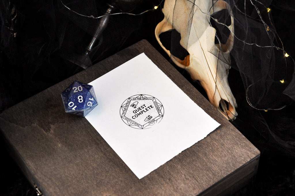 RPG Stamp: Official - Quest Complete - Wandering Wizard Trading Company