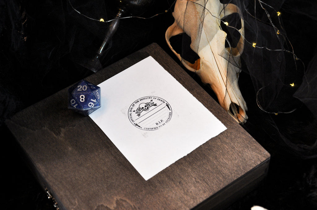 RPG Stamp: Official Cause of Death - Wandering Wizard Trading Company