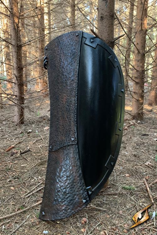 Raider LARP Shield with Rust Patina - 36x18in Epic Armoury