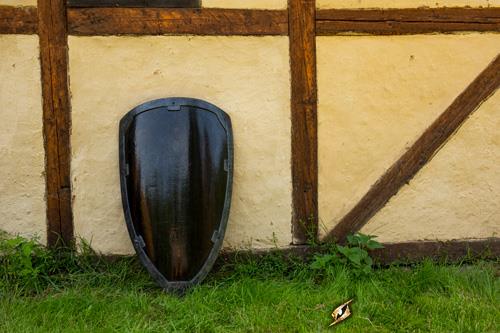 Black Knight LARP Shield - 36x24in Epic Armoury