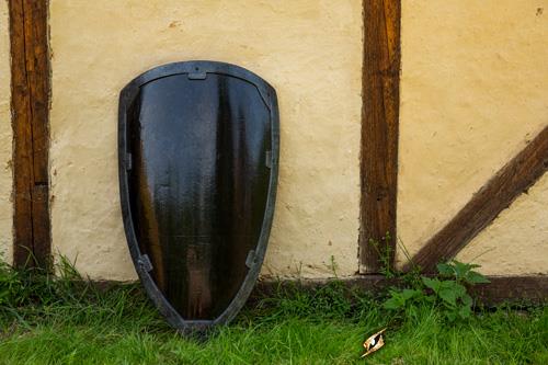Black Knight LARP Shield - 36x24in Epic Armoury