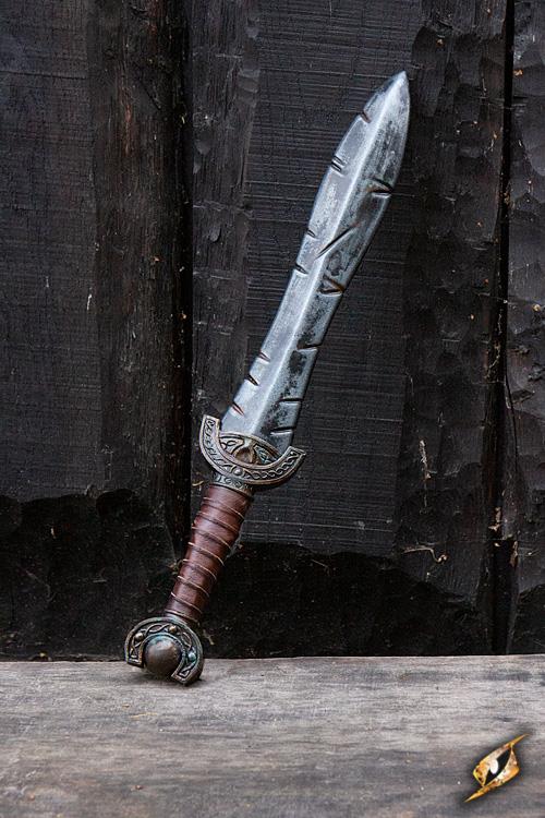 Battleworn Celtic Leaf LARP Short Sword - 24in Epic Armoury