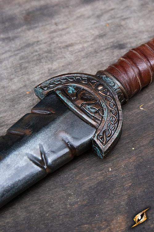Battleworn Celtic Leaf LARP Sword - 34in Epic Armoury