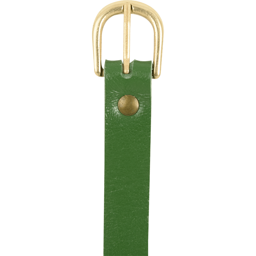 Medieval Leather Buckle Belt - Green House of Warfare
