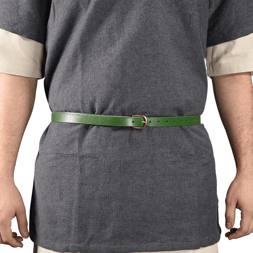 Medieval Leather Buckle Belt - Green House of Warfare
