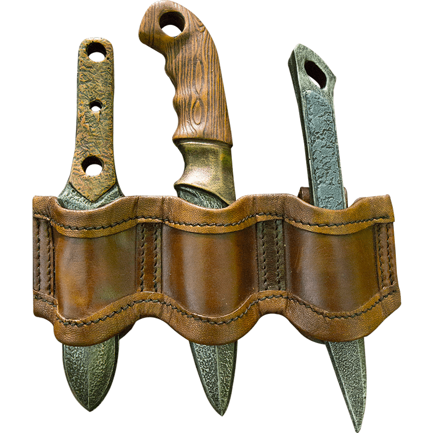 Rogue LARP Throwing Knife Set with Holder Epic Armoury