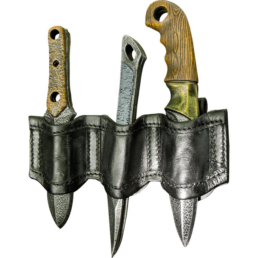 Rogue LARP Throwing Knife Set with Holder Epic Armoury
