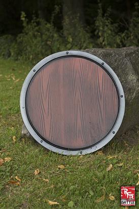 Round LARP Shield - Woodgrain - 20in - Wandering Wizard Trading Company