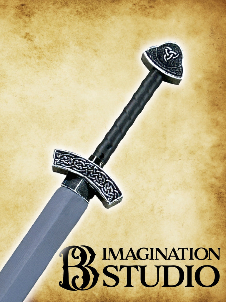 Viking Elite LARP Sword SILVER RFB - 46in - Wandering Wizard Trading Company